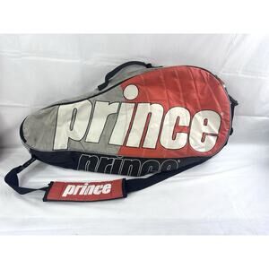 Prince Multi-racquet Carrying Case Tennis Orange White Silver Double Zipper